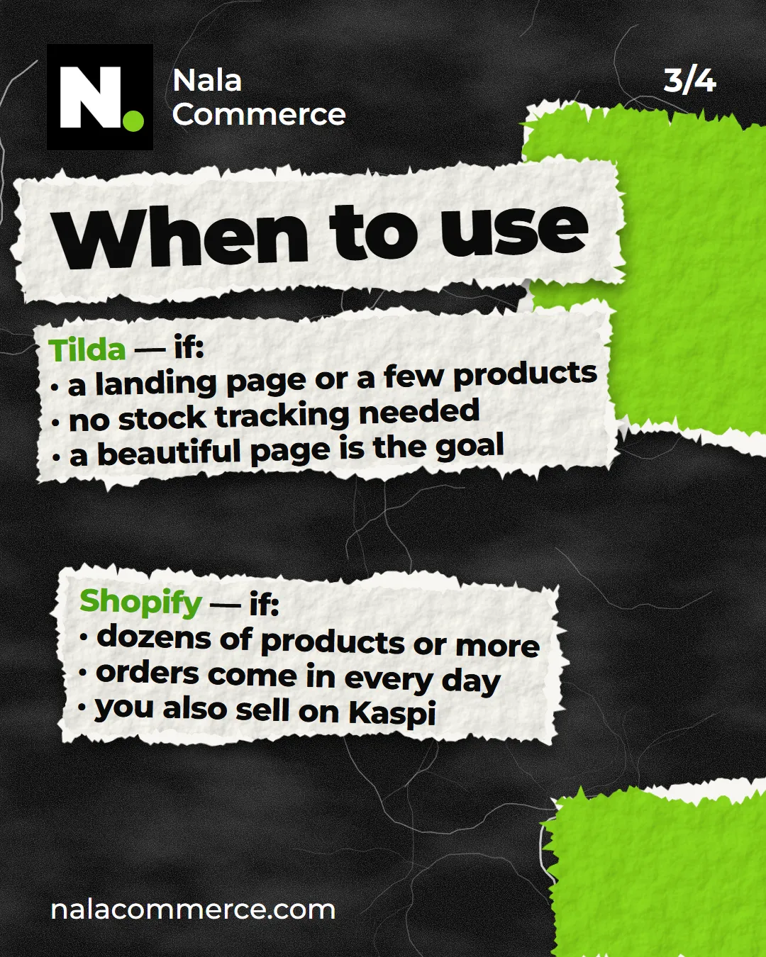 When to choose Tilda and when Shopify